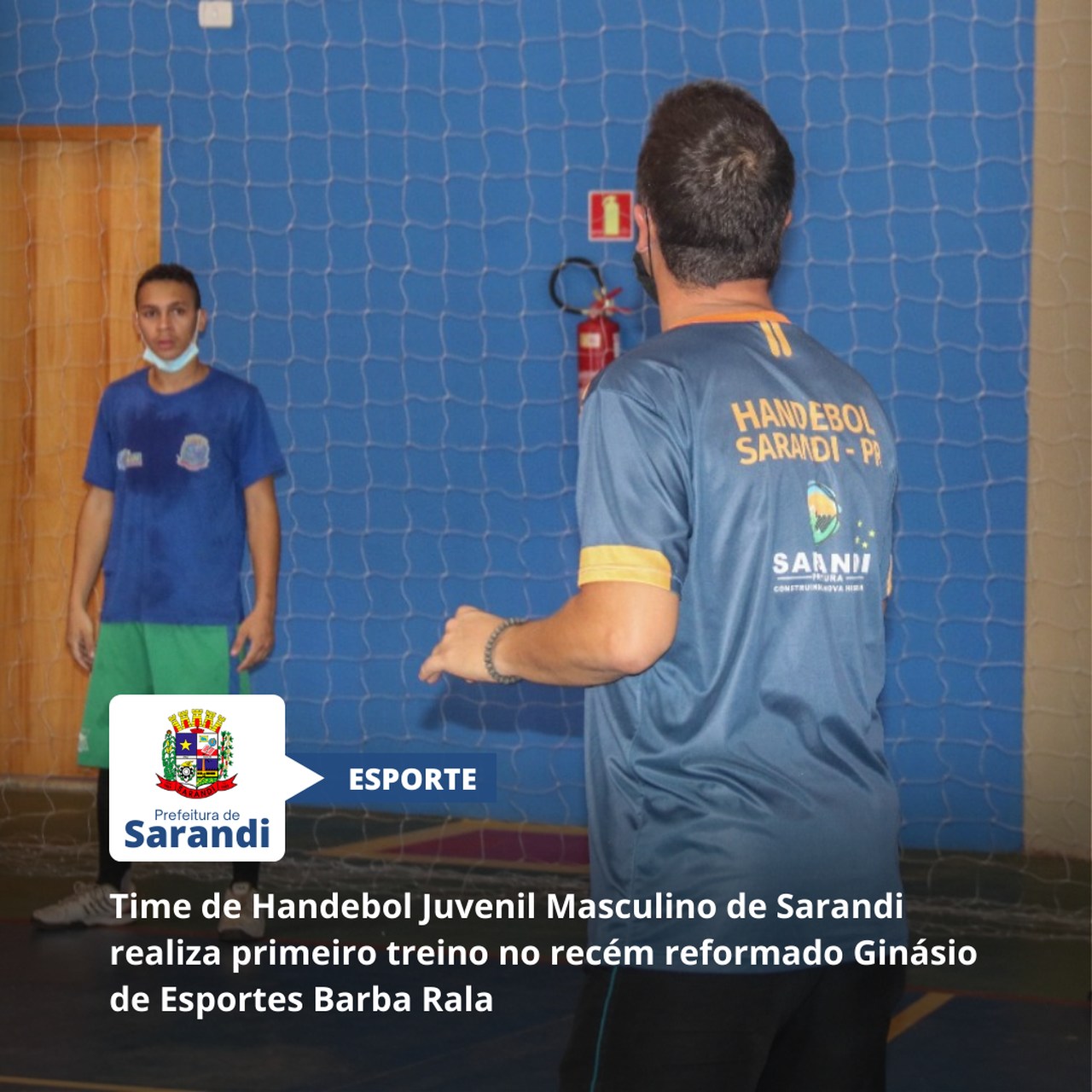 Time de Handebol Juvenil Masculino de Sarandi realiza primeiro treino no recém reformado Ginásio de Esportes Barba Rala